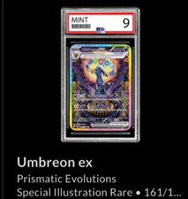 Umbreon ex Sv: Prismatic Evolutions Special Illustration Rare PSA 9 161/131