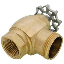 Sloan H-730-A Rough Brass 1" Wheel Handle Bak-Chek Angle Stop Assembly 0388010