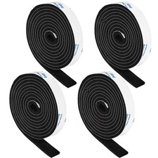 4 Rolls Black Felt Tape 1/2x60, Adhesive Furniture Felt Strips, Floor Protect