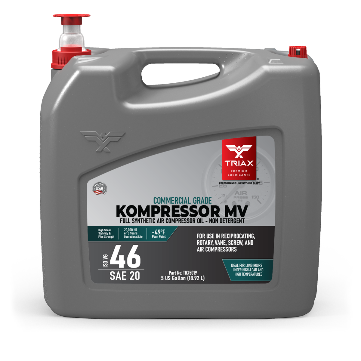 TRIAX Kompressor MV 46 (SAE 20) Full Synthetic Air Compressor (5