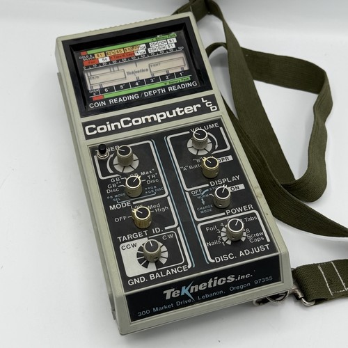 Vintage Teknetics 9000 Coin Computer LCD Metal Detector Control Box Turns On