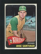 #557 JOSE SANTIAGO, Athletics - 1965 Topps: NM+, short -1/16" L/R 221979e