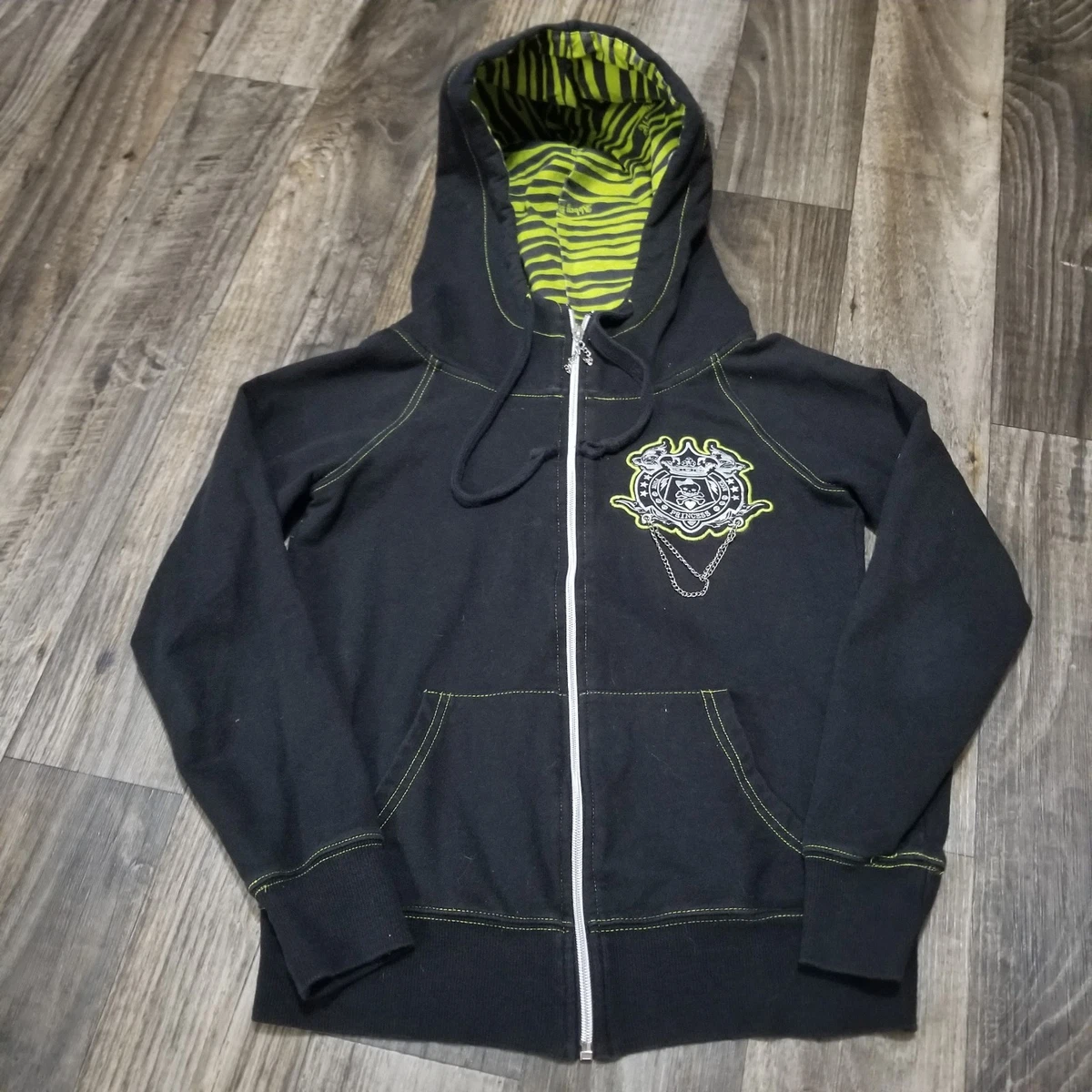 Abbey dawn skull - Gem 希少！Abbey Dawn 星柄スカル パーカー M Y2K