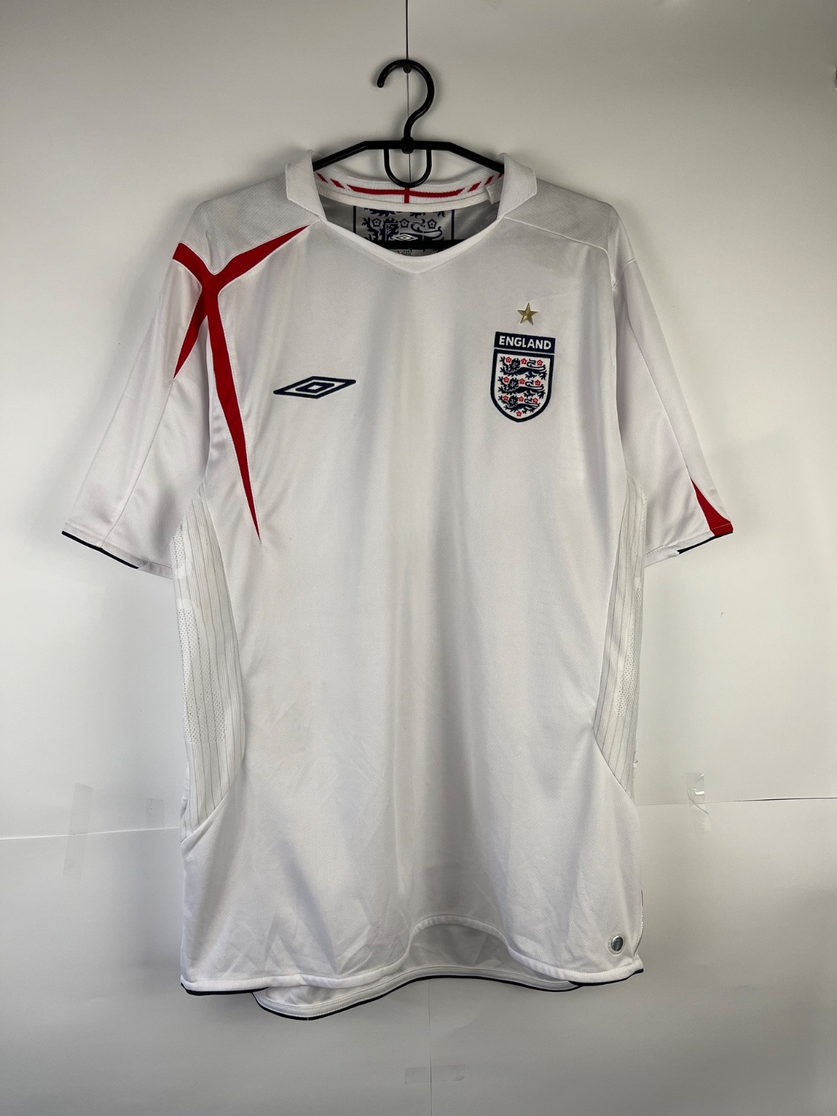 Umbro England Vintage 2005-2007 Men's White Football Jersey Size XL