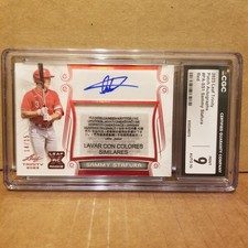 2023 Leaf Trinity AUTO Patch 14/15 SAMMY STAFURA Pirates Prospect CGC 9 / 10