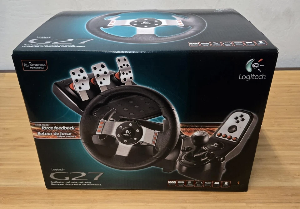 Logitech G27 Racing Wheel PS3 PC USB Force Feedback Pedals Shifter New Sealed - Image 2 of 4