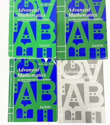 Saxon Advanced Math set 2nd edition Homeschool Packet Textbook Tests Solutions