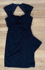 MSK Woman Black Sleeveless Size 8 Cocktail Dress Bead Detail Partial Open Back S