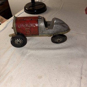 Vintage Toy Cast Iron #5 Race Car Z5