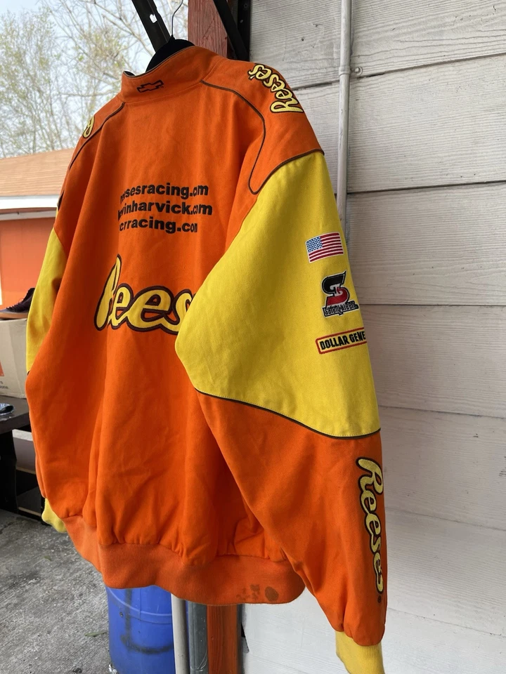 Chaqueta NASCAR Kevin Harvick Reese’s Cup Racing Chase Auténtica Rara 4x Foto 4 de 4
