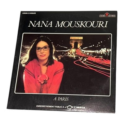 Vintage Nana Mouskouri Vinyl 2LP A Paris Live 1979 Vocal Chanson Black Canada