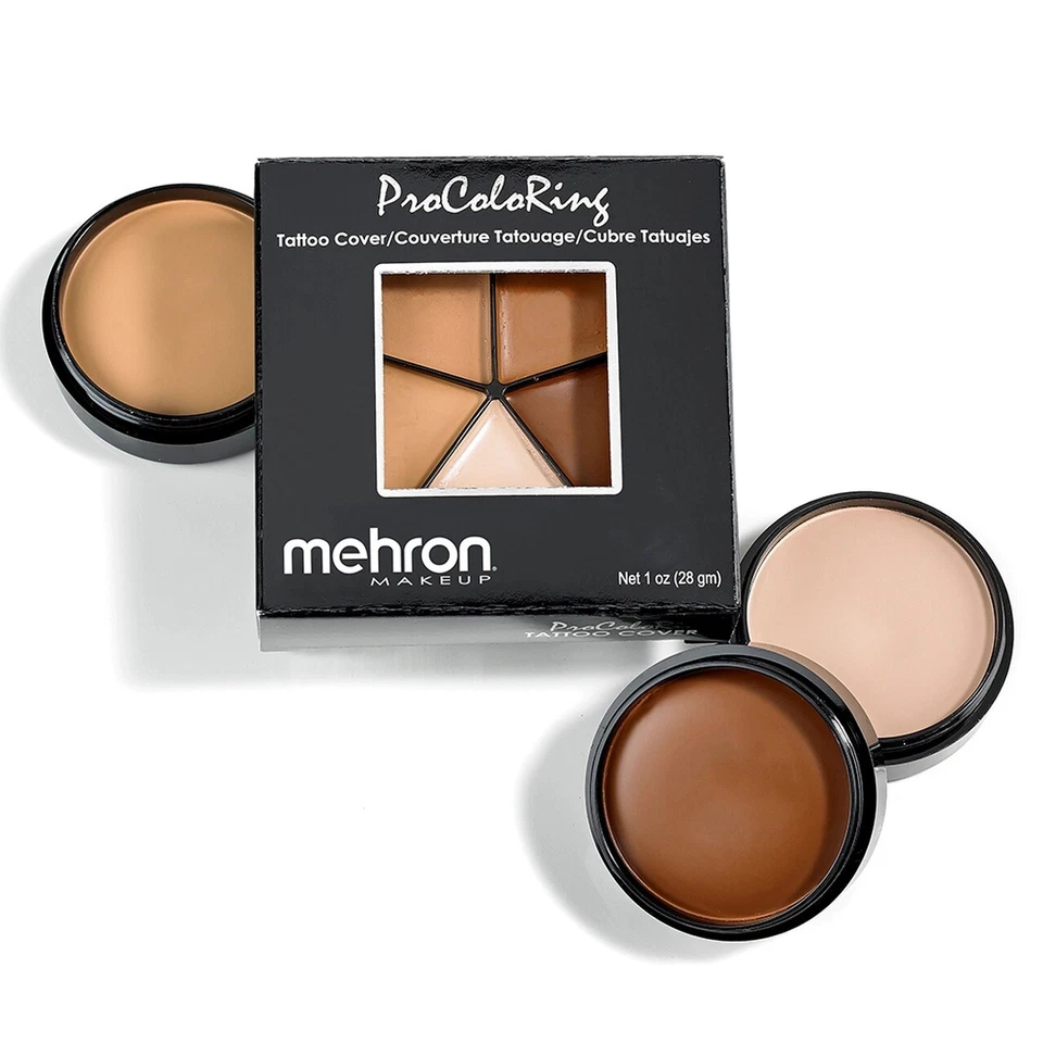 Wedding Tattoo Cover Makeup Mehron scar birthmark hide skin concealer actor job - image 2 of 4