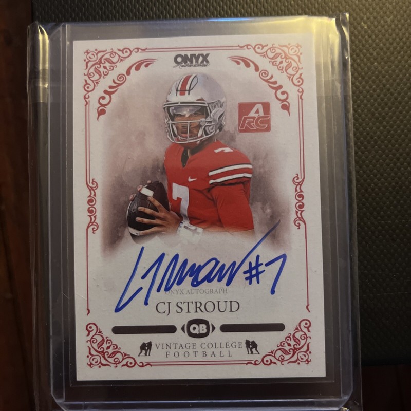 Cj Stroud Onyx Auto /300 And Base Cj Stroud Onyx Card