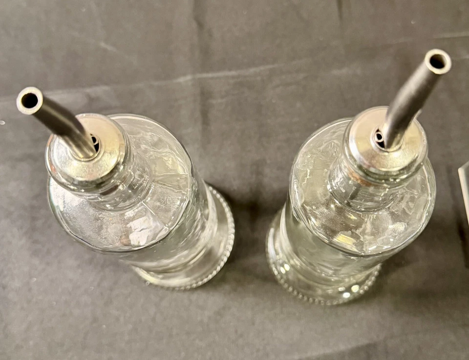 Mason Jar Original Oil Vinegar Cruet Bottles Set of 2 Olive Oil Cork Spout - Image 3 of 4