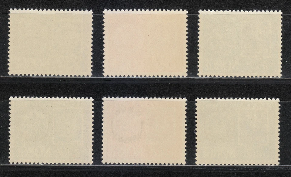 Noruega 1955 MNH Mi 390-392, 393-395 Sc 337-339, 340-342 1er sello postal ** Foto 2 de 2