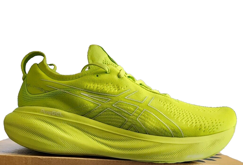 ASICS® Men's 11.5 M GEL-Nimbus 25 Running Shoes in Lime Zest/White - Picture 5 of 8