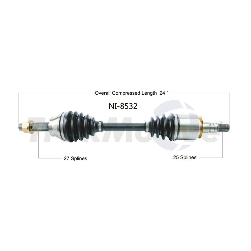 Eje TrakMotive CV 2x se adapta de 2009 a 2017 Nissan GT-R Foto 2 de 3