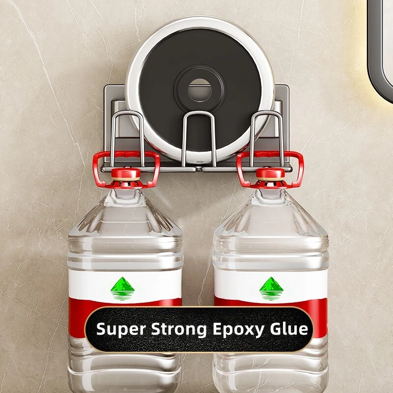 Space Metal Toothbrush Holder Wall Mounted Toothpaste Bathroom Rack with Cups - image 3 of 4