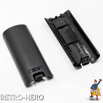 RETRO-HERO Wii vano batteria coperchio vano coperchio batteria sportello telecomando nero