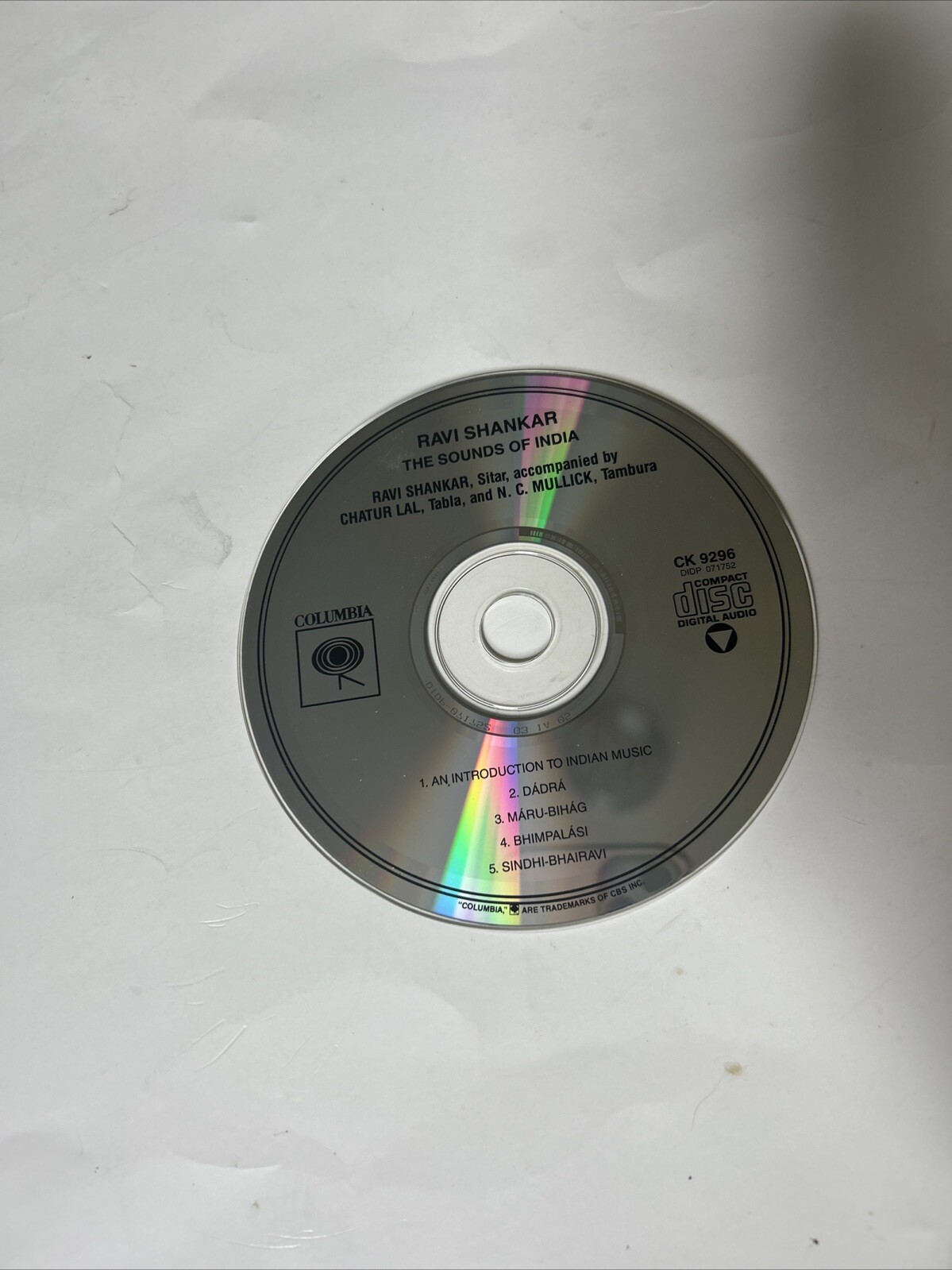 Columbia The Sounds of India by Ravi Shankar CD Sitar-Beatles-grammy-Hindu