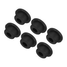 6 Pack High Temp Silicone Plugs 19mm Dia T Shaped Rubber Stoppers Black