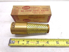 Vntg NOS Clayton MARK  Co No 5340 Brass Foot Valve w/Strainer 3/4" Water Well