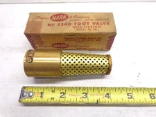 Vntg NOS Clayton MARK & Co No 5340 Brass Foot Valve w/Strainer 3/4" Water Well