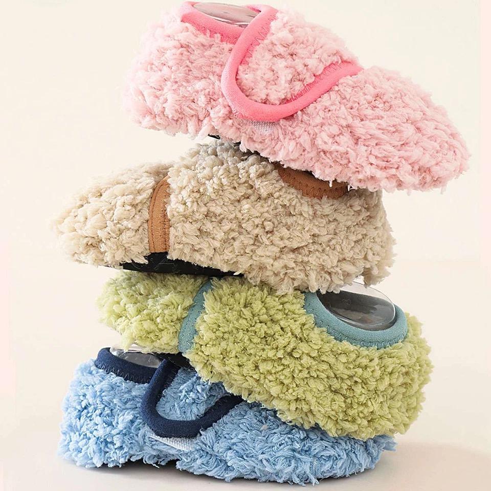 Toddler Baby Girls Boys Toddlers Soft Fur Warm House Slippers Cotton Socks Shoes - Image 4 of 4