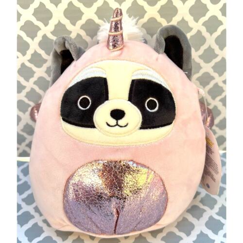 Squishmallows Rocky the Raccoon in Pink Alicorn costume 9" NWT