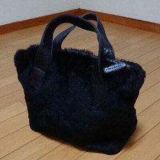 PLINIO VISONA Felltasche Handtasche schwarz Damen Innentasche Reißverschluss ...