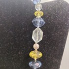 Napier Silver Tone Blue Green Brown Tan Clear Bead Necklace Stretch Bracelet Set — photo 6