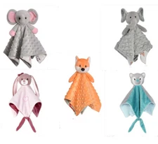 Boritar Baby Security Blanket with Lovely Animal Pattern Backing 14”/11.5"