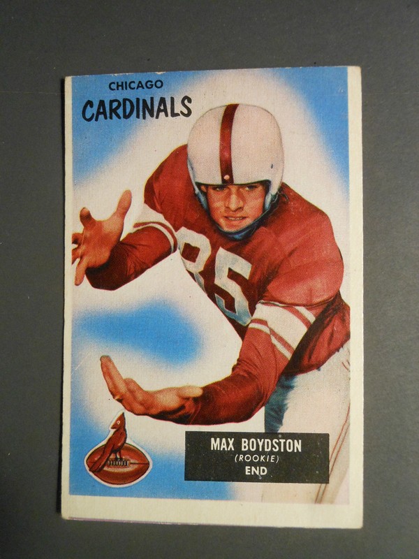 1955 BOWMAN FOOTBALL CARD #18 MAX BOYDSTON   CHICAGO CARDINALS