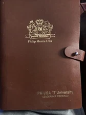 Philip Morris Vintage leather notebook binder IT University
