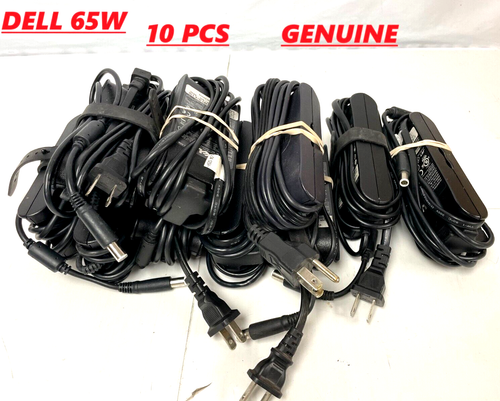 10 PCS GENUINE DELL FA65NS0-00 65W 19.5V 3.34A CHARGER AC CABLE 7.4MM