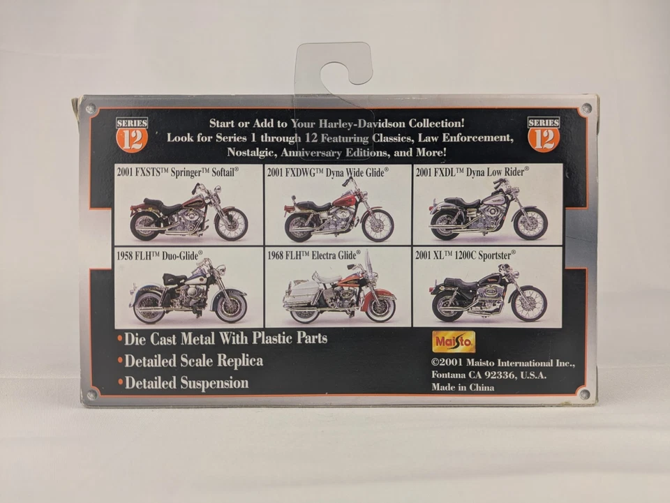 Maisto Harley Davidson 2001 FXDL Dyna Low Rider 1:18 Die Cast réplica serie 12 Foto 2 de 3
