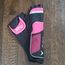 Archery 3-Tube Hanged Waist Hip Arrow Quiver Holder with Pockets Adjustable Belt