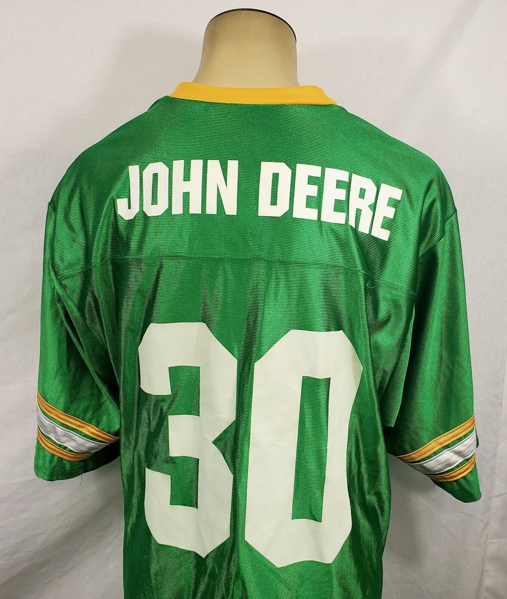 VTG John Deere Alberta Canada green football jersey Made in USA