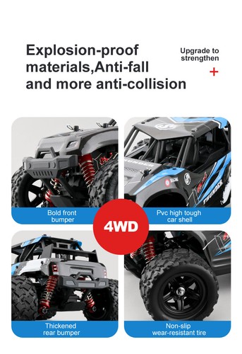 40+MPH 1/18 Scale RC Car 2.4G 4WD High Speed Fast Remote Controlled Large TRACK - Picture 6 of 25