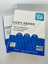 2 Reams Multi Purpose Copy Paper Printer Copier Letter Size White Paper USA MADE