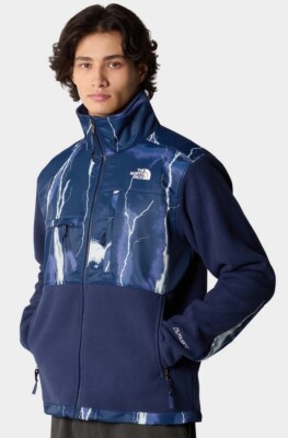 The North Face Denali Black Box Fleece Jacket Lightning Pattern