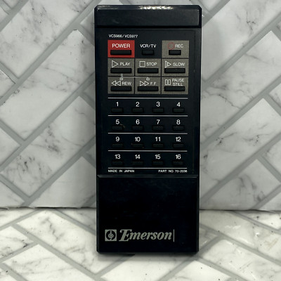 OEM Emerson URC64EC45-2 VCR TV Remote Control Clean Tested & Works SEE VIDEO