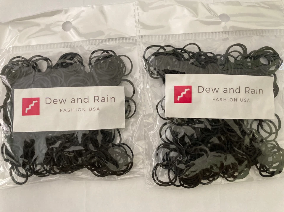 400 Small Black Rubber Bands for Crafts Hobbies Pony Hair Holder Office Use etc. - Image 3 of 4