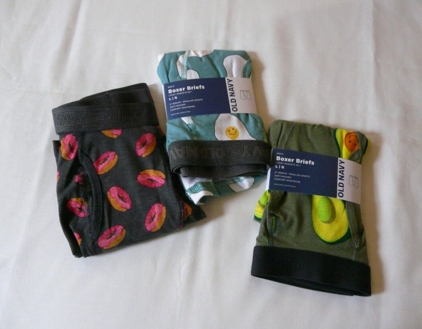 *3 * МУЖСКИЕ ТРУСЫ-БОКСЕРЫ OLD NAVY С МЯГКИМ СТИРАНЫМ РИСУНКОМ, ВСТРОЕННЫЕ В ЭЛАСТИЧНЫЙ ПОЯС, L 36-38
