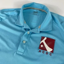 Puma Golf Polo Mens Medium Blue Liberty Mutual Invitational Tournament Shirt
