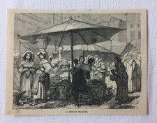1872 magazine engraving~ A ROMAN MARKET
