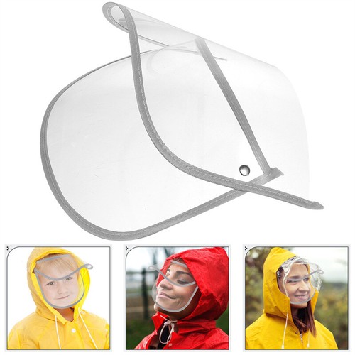 Protective Cap Replaceable Hat Brim Clear Hood Raincoat Jacket Face Protector - Picture 3 of 6