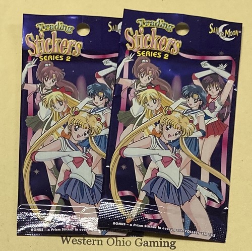 Sailor Moon 2 x Series 2 Trading Stickers Pack NEW - Picture 1 of 1