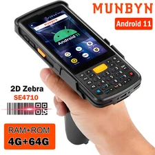 MUNBYN Android 11 Barcode Scanner 1D/2D/QR Zebra SE4710 Rugged Handheld Scanner