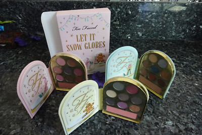 Too faced let it snow globes makeup collection new in box